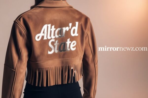 Altar'd State Cropped Faux Suede Fringed Jacket