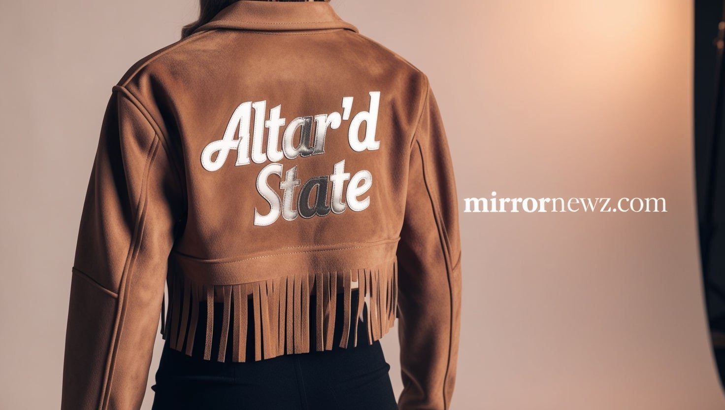 Altar'd State Cropped Faux Suede Fringed Jacket