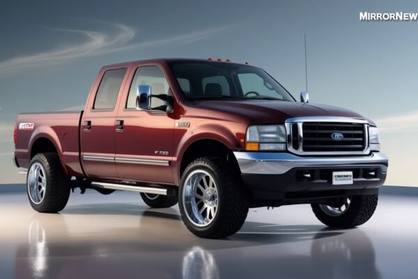 Maroon Ford F 2 50 2001A 8 Inch Lifted