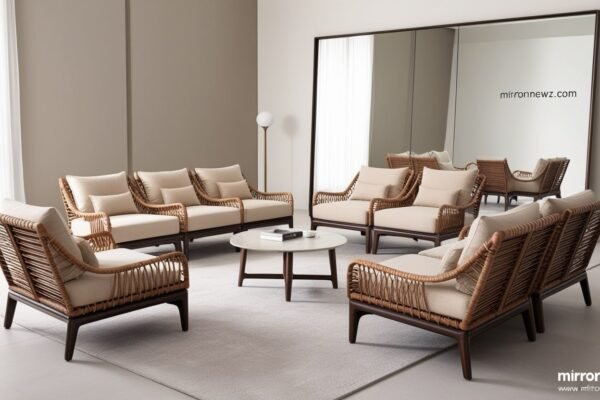 The Sulana Rattan Effect 6 Seater Sofa Set